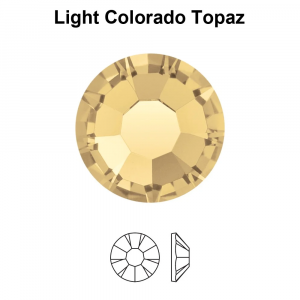 Gemas dentales redondas Light Colorado Topaz