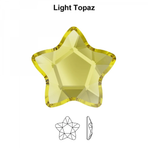 gema dental estrella color light topaz tooth gems star