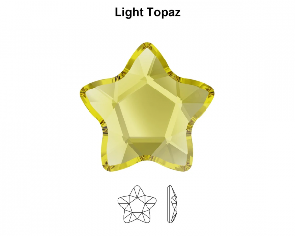 gema dental estrella color light topaz tooth gems star